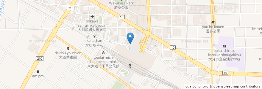 Mapa de ubicacion de ドトールコーヒーショップ en Giappone, Prefettura Di Ōita, 大分市.