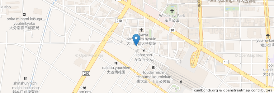 Mapa de ubicacion de 竹とんぼ en 日本, 大分县, 大分市.