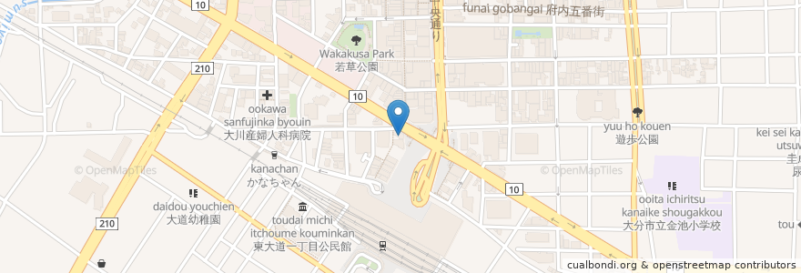 Mapa de ubicacion de 萬吉(まきち) en Japão, 大分県, 大分市.