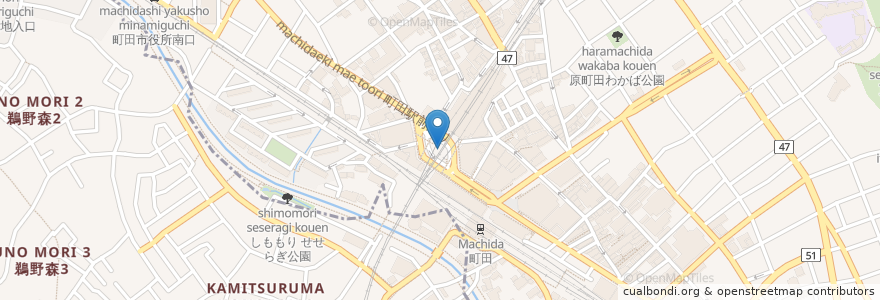 Mapa de ubicacion de 町田バスセンター en 日本, 東京都, 町田市.