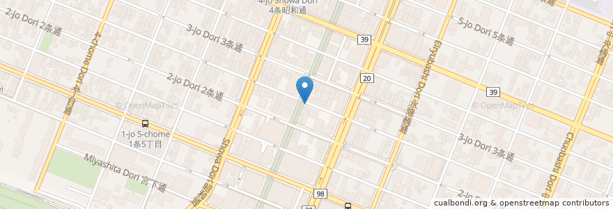 Mapa de ubicacion de ミスタードーナツ en اليابان, محافظة هوكايدو, 上川総合振興局, 旭川市.