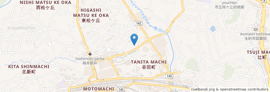 Mapa de ubicacion de 京都銀行 en 日本, 奈良県, 生駒市.