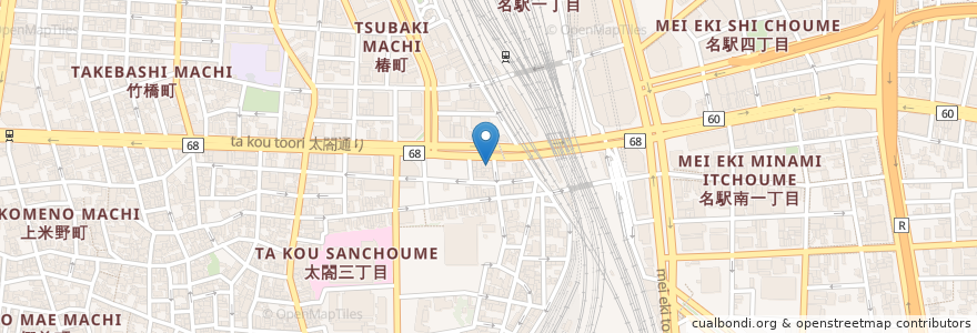 Mapa de ubicacion de 恒川クリニック en 日本, 愛知県, 名古屋市, 中村区.