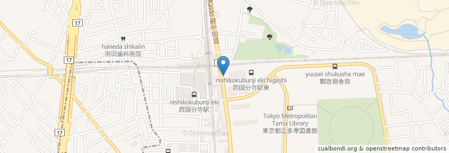 Mapa de ubicacion de そうごう薬局西国分寺店 en 日本, 東京都, 国分寺市.