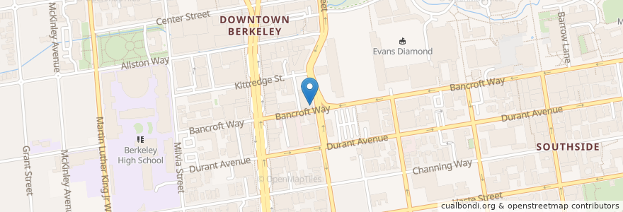 Mapa de ubicacion de U Cha en Vereinigte Staaten Von Amerika, Kalifornien, Alameda County, Berkeley.