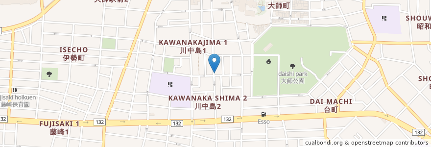 Mapa de ubicacion de 麻理子 en Japón, Prefectura De Kanagawa, Kawasaki, 川崎区.