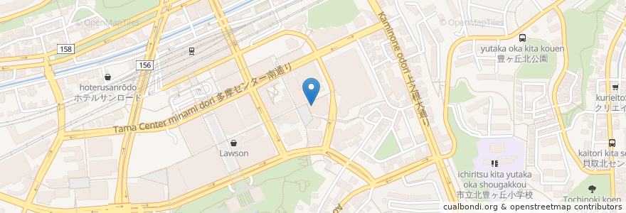 Mapa de ubicacion de セイジョー en Japonya, 東京都, 多摩市.