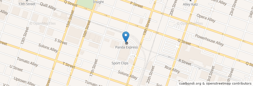 Mapa de ubicacion de Panda Express en ایالات متحده آمریکا, کالیفرنیا, Sacramento County, Sacramento.