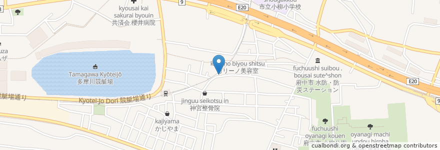 Mapa de ubicacion de ジュライ en Japão, Tóquio, 府中市.