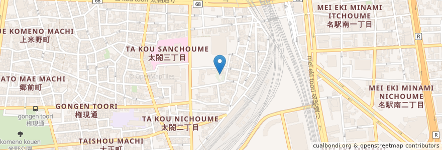 Mapa de ubicacion de 牧野神明社 en Japonya, 愛知県, 名古屋市, 中村区.