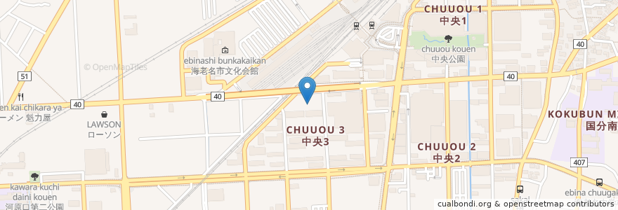 Mapa de ubicacion de 三井のリパーク en Jepun, 神奈川県, 海老名市.