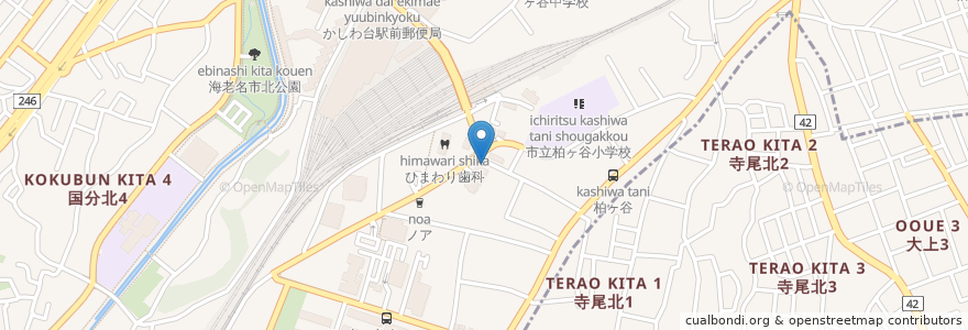 Mapa de ubicacion de 本家かまどや かしわ台店 en Japão, 神奈川県, 海老名市.