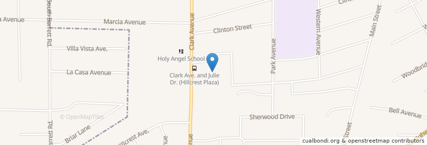 Mapa de ubicacion de Hillcrest Plaza en 미국, 캘리포니아주, Sutter County, Yuba City.