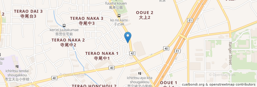 Mapa de ubicacion de 県央給食 en 日本, 神奈川県, 綾瀬市.