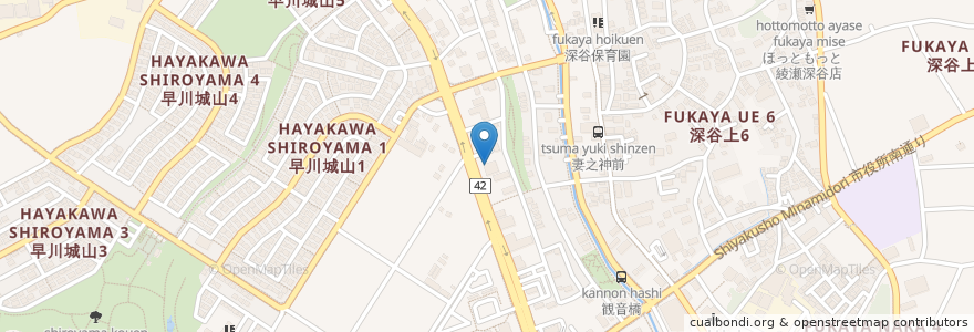 Mapa de ubicacion de 綾瀬斎場 en 日本, 神奈川縣, 綾瀬市.