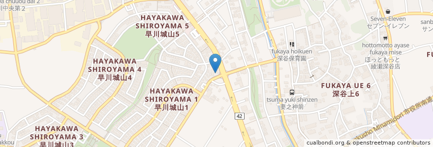 Mapa de ubicacion de あやせ整形外科・眼科 en 日本, 神奈川県, 綾瀬市.
