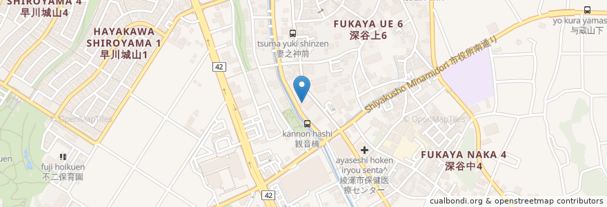 Mapa de ubicacion de かしわぎクリニック en Giappone, Prefettura Di Kanagawa, 綾瀬市.