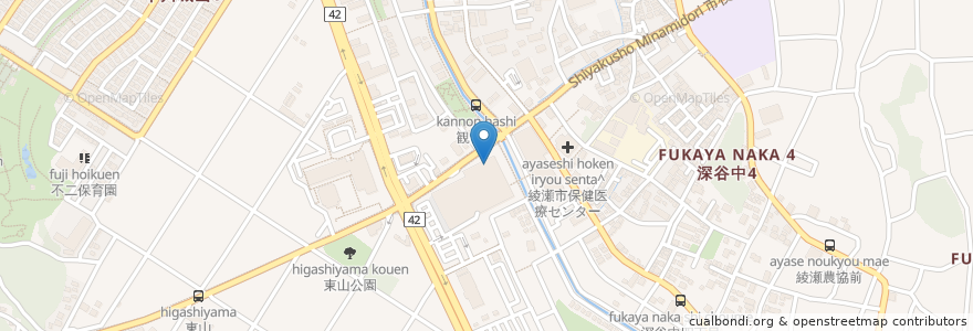 Mapa de ubicacion de マツモトキヨシ en Japón, Prefectura De Kanagawa, 綾瀬市.