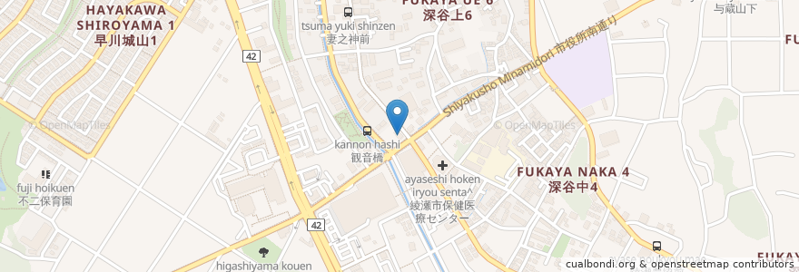 Mapa de ubicacion de 夢庵 綾瀬中央店 en 日本, 神奈川縣, 綾瀬市.