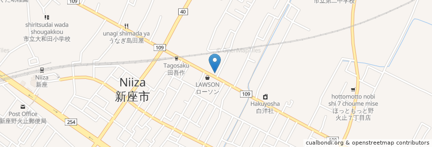 Mapa de ubicacion de せるふぃっしゅ en Giappone, Prefettura Di Saitama, 新座市.