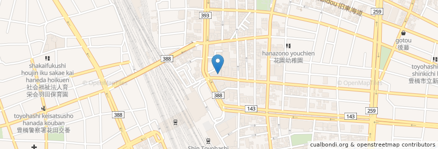 Mapa de ubicacion de 寧々家 en 日本, 愛知県, 豊橋市.