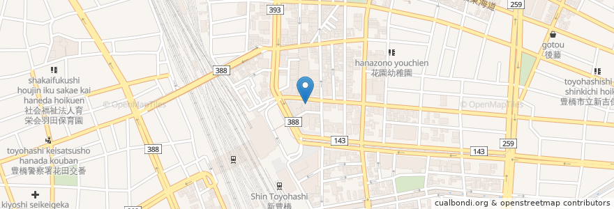 Mapa de ubicacion de すき家 en ژاپن, 愛知県, 豊橋市.