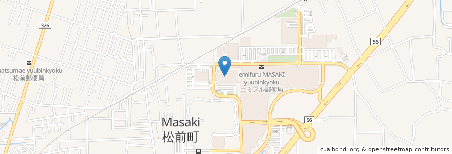 Mapa de ubicacion de 立体駐車場 en Japan, 愛媛県, 伊予郡, 松前町.