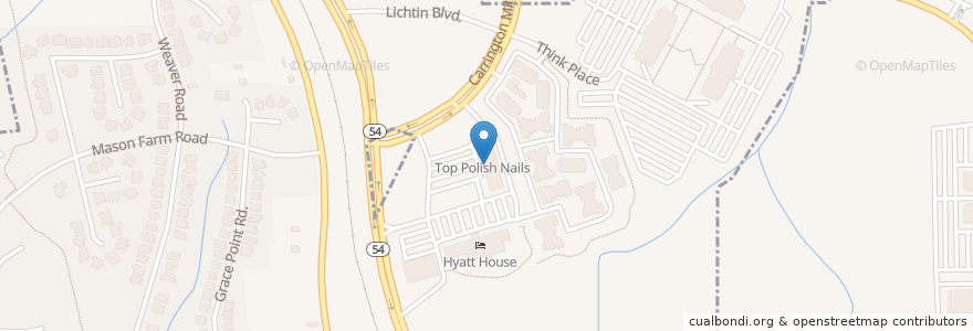 Mapa de ubicacion de Teriyakin en 美利坚合众国/美利堅合眾國, 北卡羅萊那州, Wake County, Morrisville.