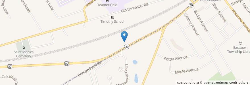 Mapa de ubicacion de Nectar en 美利坚合众国/美利堅合眾國, 宾夕法尼亚 / 賓夕法尼亞州, Chester County, Tredyffrin Township, Easttown Township.