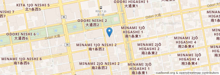 Mapa de ubicacion de まるいパーキングA en Япония, Хоккайдо, Округ Исикари, Саппоро, Тюо.