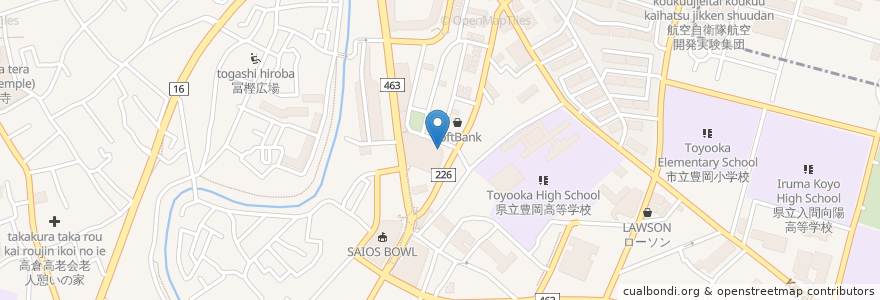 Mapa de ubicacion de モスバーガー 入間丸広百貨店 (MOS BURGER) en اليابان, 埼玉県, 入間市.