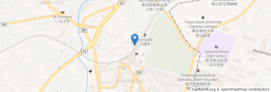 Mapa de ubicacion de マクドナルド en Japão, 埼玉県, 入間市.