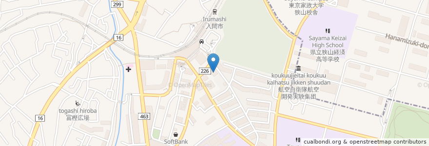 Mapa de ubicacion de 入間市駅南口自転車駐車場 en اليابان, 埼玉県, 入間市.