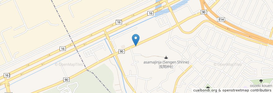Mapa de ubicacion de 浜奈食堂 en Japon, Préfecture De Chiba, 木更津市.