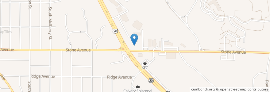 Mapa de ubicacion de Casey's en United States, Iowa, Woodbury County, Sioux City.