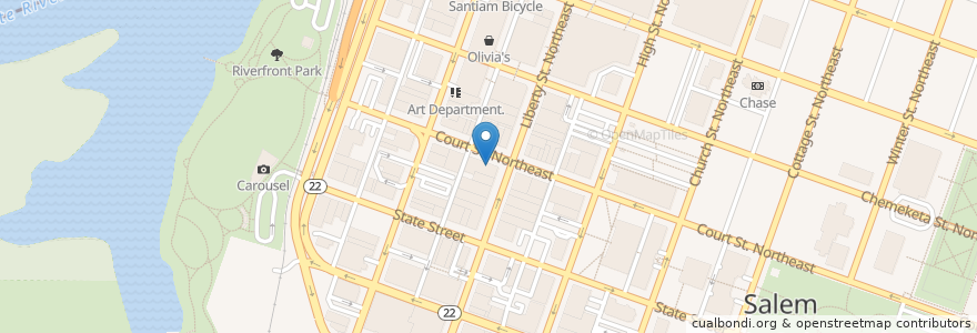 Mapa de ubicacion de 503 Sushi Bar en 미국, 오리건, Marion County, Salem.