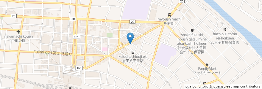 Mapa de ubicacion de Cyber Silkroad Hachioji en Japon, Tokyo, 八王子市.