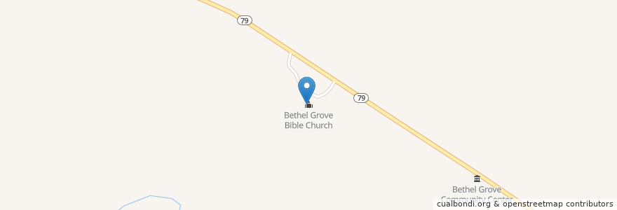 Mapa de ubicacion de Bethel Grove Bible Church en アメリカ合衆国, ニューヨーク州, Tompkins County, Dryden Town.