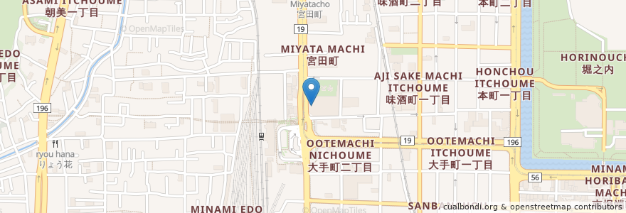 Mapa de ubicacion de アイ・カフェ 松山キスケBOX店 en Japón, Prefectura De Ehime, 松山市.
