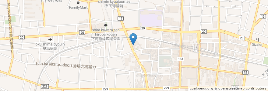 Mapa de ubicacion de LA LUCE da Matsuzaki en Japon, Tokyo, 府中市.