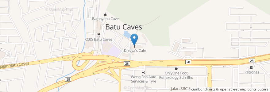 Mapa de ubicacion de Dhivya's Cafe en Malásia, Selangor.