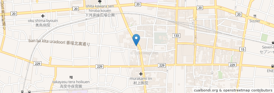 Mapa de ubicacion de やきとり大吉 en Japonya, 東京都, 府中市.