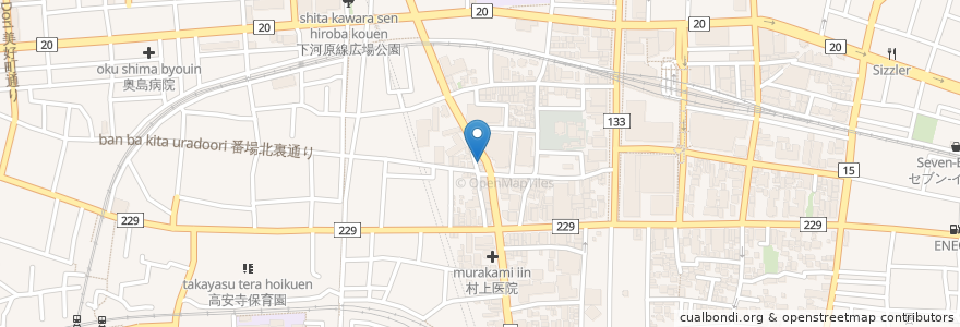 Mapa de ubicacion de 伝説のすた丼屋 府中店 en 日本, 東京都, 府中市.