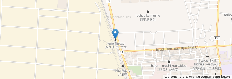 Mapa de ubicacion de カロリーハウス en Giappone, Tokyo, 府中市.