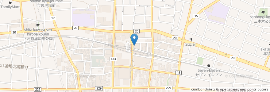 Mapa de ubicacion de モランボン本店 en Japan, Tokyo, Fuchu.