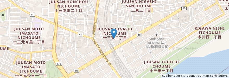 Mapa de ubicacion de マツモトキヨシ en Japan, 大阪府, Osaka, 淀川区.