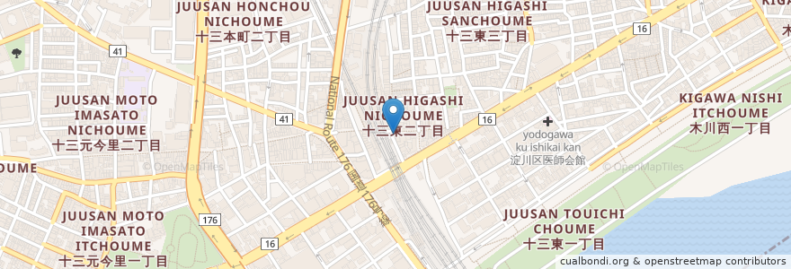Mapa de ubicacion de ケンタッキーフライドチキン en Jepun, 大阪府, 大阪市, 淀川区.