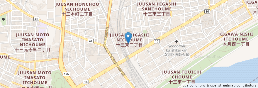 Mapa de ubicacion de PEARL en Япония, Осака, 大阪市, 淀川区.