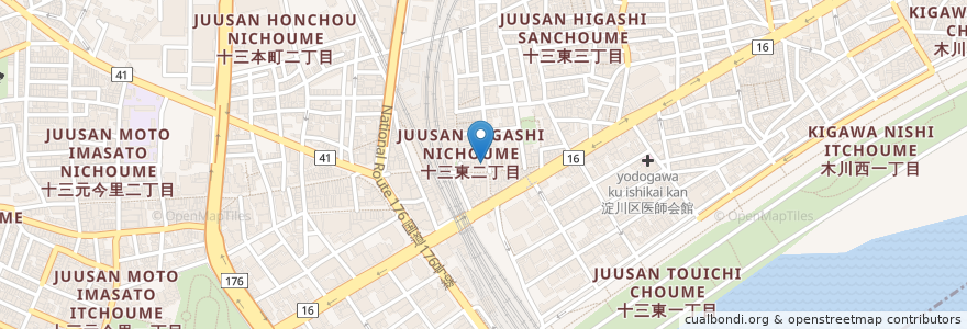 Mapa de ubicacion de 沖縄居酒屋 まめさん en ژاپن, 大阪府, 大阪市, 淀川区.