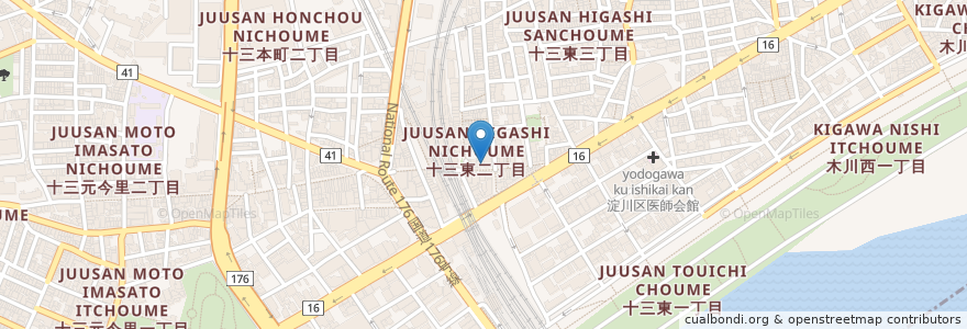 Mapa de ubicacion de コリアン居酒屋 ケグリ en Япония, Осака, 大阪市, 淀川区.